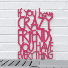 Load image into Gallery viewer, Spunky Fluff Proudly handmade in South Dakota, USA Medium / Magenta If You Have Crazy Friends You Have Everything