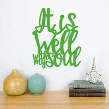 Load image into Gallery viewer, Spunky Fluff Proudly handmade in South Dakota, USA Medium / Grass Green It Is Well With My Soul