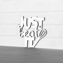 Load image into Gallery viewer, Spunky Fluff Proudly handmade in South Dakota, USA Small / White Just Beat It