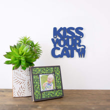 Load image into Gallery viewer, Spunky Fluff Proudly handmade in South Dakota, USA Small / Cobalt Blue Kiss Your Cat