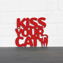 Load image into Gallery viewer, Spunky Fluff Proudly handmade in South Dakota, USA Small / Red Kiss Your Cat