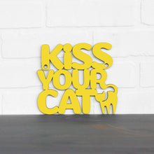 Load image into Gallery viewer, Spunky Fluff Proudly handmade in South Dakota, USA Small / Yellow Kiss Your Cat