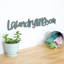 Load image into Gallery viewer, Spunky Fluff Proudly handmade in South Dakota, USA Medium / Weathered Denim Laundry Room