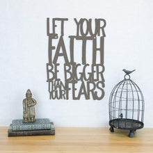 Load image into Gallery viewer, Spunky Fluff Proudly handmade in South Dakota, USA Medium / Charcoal Gray Let Your Faith Be Bigger Than Your Fears