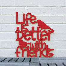 Load image into Gallery viewer, Spunky Fluff Proudly handmade in South Dakota, USA Medium / Red Life is Better With Friends