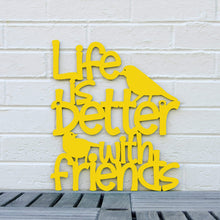 Load image into Gallery viewer, Spunky Fluff Proudly handmade in South Dakota, USA Medium / Yellow Life is Better With Friends