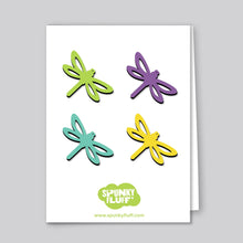 Load image into Gallery viewer, Spunky Fluff Proudly handmade in South Dakota, USA Limited Edition Dragonfly Mini Magnets