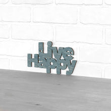 Load image into Gallery viewer, Spunky Fluff Proudly handmade in South Dakota, USA Small / Weathered Denim Live Happy