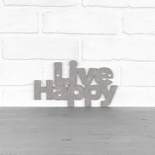 Load image into Gallery viewer, Spunky Fluff Proudly handmade in South Dakota, USA Small / Weathered Gray Live Happy
