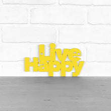 Load image into Gallery viewer, Spunky Fluff Proudly handmade in South Dakota, USA Small / Yellow Live Happy