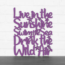 Load image into Gallery viewer, Spunky Fluff Proudly handmade in South Dakota, USA Purple Live In The Sunshine