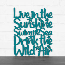 Load image into Gallery viewer, Spunky Fluff Proudly handmade in South Dakota, USA Teal Live In The Sunshine