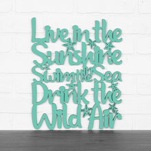 Load image into Gallery viewer, Spunky Fluff Proudly handmade in South Dakota, USA Turquoise Live In The Sunshine