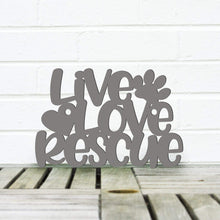 Load image into Gallery viewer, Spunky Fluff Proudly handmade in South Dakota, USA Small / Charcoal Gray Live Love Rescue