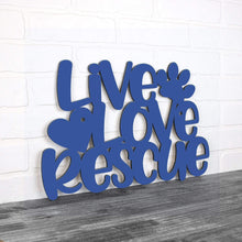 Load image into Gallery viewer, Spunky Fluff Proudly handmade in South Dakota, USA Small / Cobalt Blue Live Love Rescue