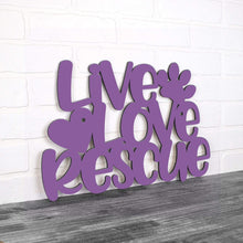 Load image into Gallery viewer, Spunky Fluff Proudly handmade in South Dakota, USA Small / Purple Live Love Rescue