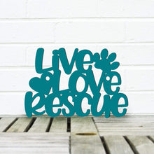 Load image into Gallery viewer, Spunky Fluff Proudly handmade in South Dakota, USA Small / Teal Live Love Rescue