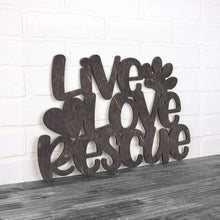 Load image into Gallery viewer, Spunky Fluff Proudly handmade in South Dakota, USA Small / Weathered Ebony Live Love Rescue