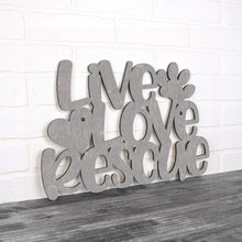 Load image into Gallery viewer, Spunky Fluff Proudly handmade in South Dakota, USA Small / Weathered Gray Live Love Rescue
