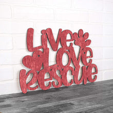 Load image into Gallery viewer, Spunky Fluff Proudly handmade in South Dakota, USA Small / Weathered Red Live Love Rescue