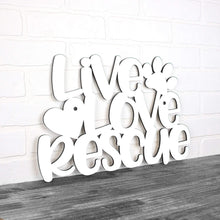 Load image into Gallery viewer, Spunky Fluff Proudly handmade in South Dakota, USA Small / White Live Love Rescue