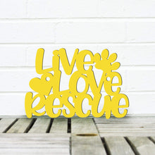 Load image into Gallery viewer, Spunky Fluff Proudly handmade in South Dakota, USA Small / Yellow Live Love Rescue