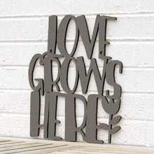 Load image into Gallery viewer, Spunky Fluff Proudly handmade in South Dakota, USA Medium / Charcoal Gray Love Grows Here