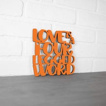 Load image into Gallery viewer, Spunky Fluff Proudly handmade in South Dakota, USA Small / Orange Love Is A Four-Legged Word