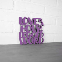 Load image into Gallery viewer, Spunky Fluff Proudly handmade in South Dakota, USA Small / Purple Love Is A Four-Legged Word