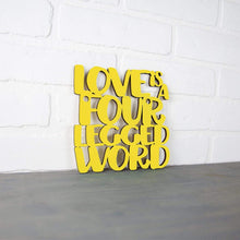 Load image into Gallery viewer, Spunky Fluff Proudly handmade in South Dakota, USA Small / Yellow Love Is A Four-Legged Word