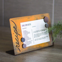 Load image into Gallery viewer, Prairie Dance Proudly Handmade in South Dakota, USA Magnetic Recipe Holder – Horizontal Orientation
