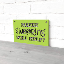 Load image into Gallery viewer, Spunky Fluff Proudly handmade in South Dakota, USA Small / Pear Green Maybe Swearing Will Help