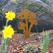 Load image into Gallery viewer, Prairie Dance Proudly Handmade in South Dakota, USA Mushroom Patch- Garden Stake