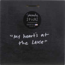 Load image into Gallery viewer, Sticks Wall Art My Heart's at the Lake 9" x 9" Plaque