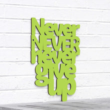 Load image into Gallery viewer, Spunky Fluff Proudly handmade in South Dakota, USA Medium / Pear Green Never Never Never Give Up