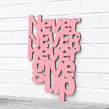 Load image into Gallery viewer, Spunky Fluff Proudly handmade in South Dakota, USA Medium / Pink Never Never Never Give Up