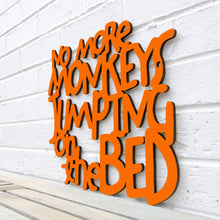 Load image into Gallery viewer, Spunky Fluff Proudly handmade in South Dakota, USA Medium / Orange No More Monkeys Jumping on the Bed