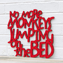 Load image into Gallery viewer, Spunky Fluff Proudly handmade in South Dakota, USA Medium / Red No More Monkeys Jumping on the Bed