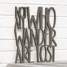 Load image into Gallery viewer, Spunky Fluff Proudly handmade in South Dakota, USA Medium / Charcoal Gray Not all Who Wander are Lost