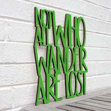 Load image into Gallery viewer, Spunky Fluff Proudly handmade in South Dakota, USA Medium / Grass Green Not all Who Wander are Lost