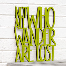 Load image into Gallery viewer, Spunky Fluff Proudly handmade in South Dakota, USA Medium / Pear Green Not all Who Wander are Lost