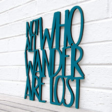 Load image into Gallery viewer, Spunky Fluff Proudly handmade in South Dakota, USA Medium / Teal Not all Who Wander are Lost