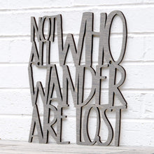 Load image into Gallery viewer, Spunky Fluff Proudly handmade in South Dakota, USA Medium / Weathered Gray Not all Who Wander are Lost