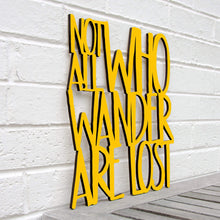 Load image into Gallery viewer, Spunky Fluff Proudly handmade in South Dakota, USA Medium / Yellow Not all Who Wander are Lost