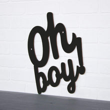 Load image into Gallery viewer, Spunky Fluff Proudly handmade in South Dakota, USA Large / Black Oh Boy!