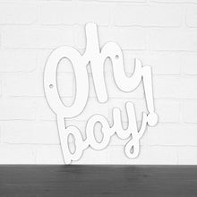 Load image into Gallery viewer, Spunky Fluff Proudly handmade in South Dakota, USA Large / White Oh Boy!