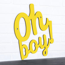 Load image into Gallery viewer, Spunky Fluff Proudly handmade in South Dakota, USA Large / Yellow Oh Boy!