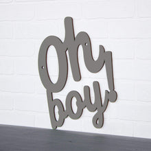 Load image into Gallery viewer, Spunky Fluff Proudly handmade in South Dakota, USA Medium / Charcoal Gray Oh Boy!