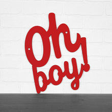 Load image into Gallery viewer, Spunky Fluff Proudly handmade in South Dakota, USA Medium / Red Oh Boy!