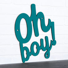 Load image into Gallery viewer, Spunky Fluff Proudly handmade in South Dakota, USA Medium / Teal Oh Boy!